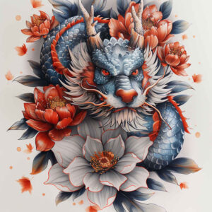 dragon-fire – tattoo design ideas free ai generated – chilling – for-palm – Gallery: dragons-inkby-ai