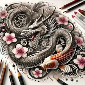 dragon-fire – tattoo design ideas free ai generated – demonic – for-back – Gallery: dragons-inkby-ai