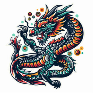 dragon-folklore – tattoo design ideas free ai generated – creepy – for-lower-back – Gallery: dragons-inkby-ai