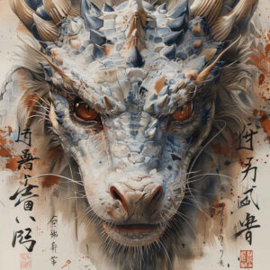 dragon-icon – tattoo design ideas free ai generated – faded-memory – for-lower-leg – Gallery: dragons-inkby-ai