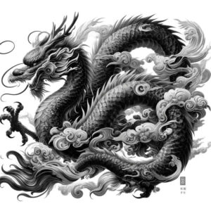 dragon-illustration – tattoo design ideas free ai generated – desolate – for-forearm – Gallery: dragons-inkby-ai