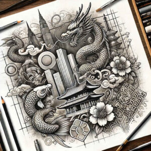 dragon-illustration – tattoo design ideas free ai generated – possessed – for-chest – Gallery: dragons-inkby-ai