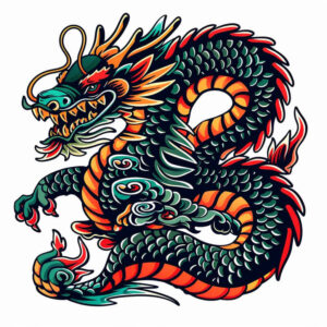 dragon-magic – tattoo design ideas free ai generated – gagged – for-neck – Gallery: dragons-inkby-ai