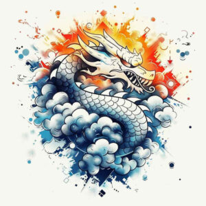 dragon-magic – tattoo design ideas free ai generated – sombre – for-palm – Gallery: dragons-inkby-ai