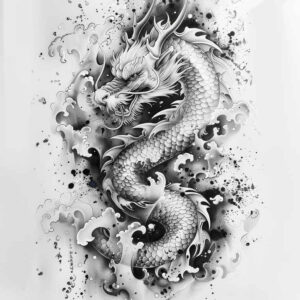 dragon-magic – tattoo design ideas free ai generated – whisper – for-fingers – Gallery: dragons-inkby-ai