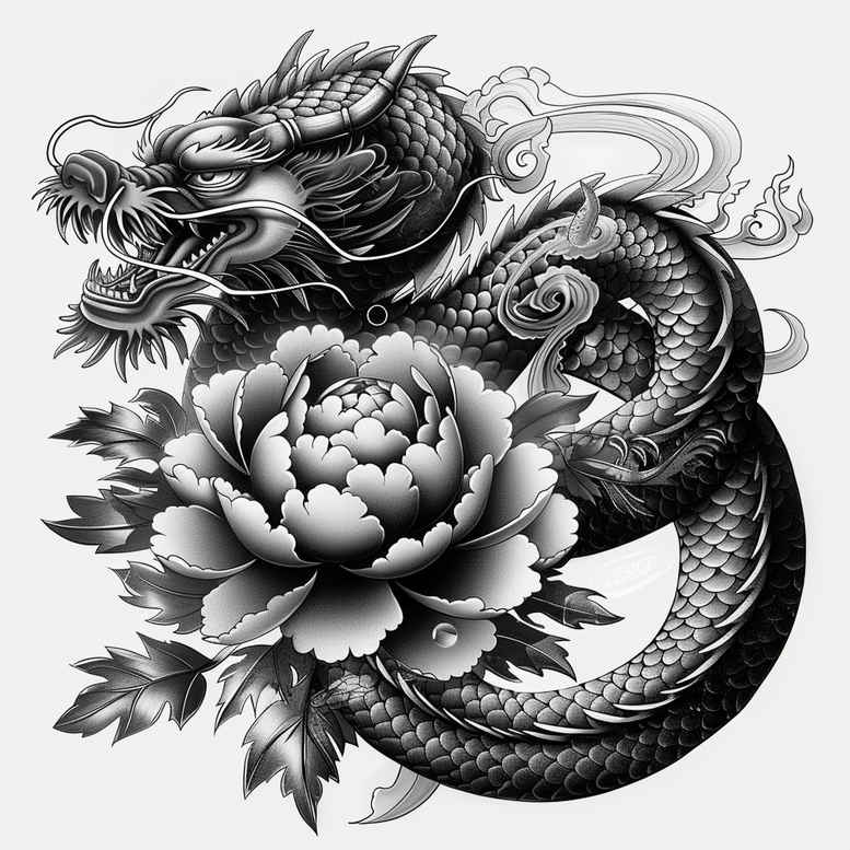 dragon-monster – tattoo design ideas free ai generated – haunting – for-forearm – Gallery: dragons-inkby-ai