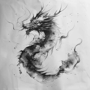 dragon-power – tattoo design ideas free ai generated – grim – for-scapula – Gallery: dragons-inkby-ai