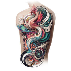 dragon-power – tattoo design ideas free ai generated – lurking – for-upper-shoulder – Gallery: dragons-inkby-ai