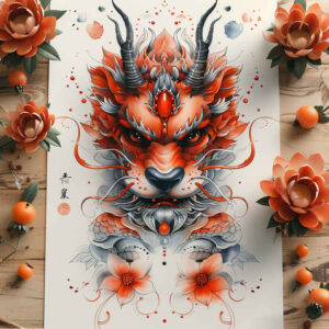 dragon-silhouette – tattoo design ideas free ai generated – bleak – for-elbow – Gallery: dragons-inkby-ai