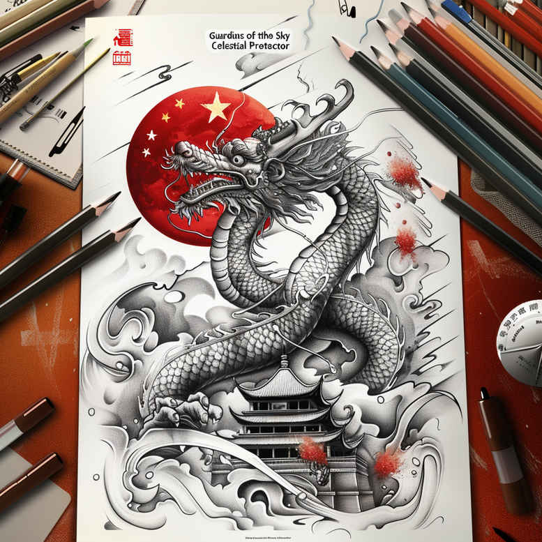 dragon-smoke – tattoo design ideas free ai generated – evil-grin – for-abdomen – Gallery: dragons-inkby-ai