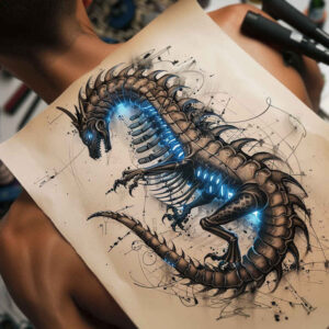 dragon-spirit-animal – tattoo design ideas free ai generated – demonic – for-back – Gallery: dragons-inkby-ai