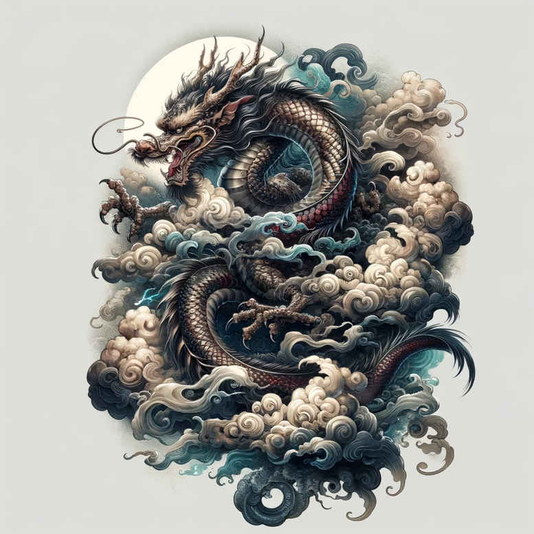 dragon-spirit-animal – tattoo design ideas free ai generated – horror – for-biceps – Gallery: dragons-inkby-ai