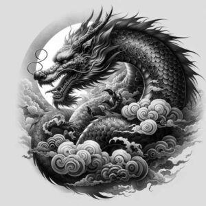 dragon-spirit-animal – tattoo design ideas free ai generated – wraith – for-back – Gallery: dragons-inkby-ai