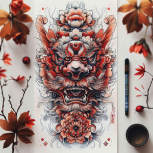 dragon-spirit – tattoo design ideas free ai generated – cursed – for-inner-arm – Gallery: dragons-inkby-ai