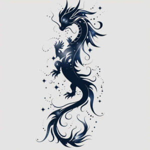 dragon-sword – tattoo design ideas free ai generated – evil-grin – for-upper-chest – Gallery: dragons-inkby-ai