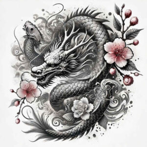 dragon-sword – tattoo design ideas free ai generated – ghastly – for-spine – Gallery: dragons-inkby-ai