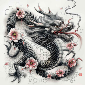 dragon-sword – tattoo design ideas free ai generated – void – for-upper-chest – Gallery: dragons-inkby-ai