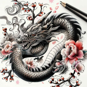 dragon-symbol – tattoo design ideas free ai generated – creepy – for-biceps – Gallery: dragons-inkby-ai