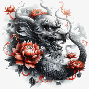 dragon-tail – tattoo design ideas free ai generated – gagged – for-hand – Gallery: dragons-inkby-ai
