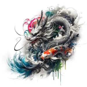 dragon-totem – tattoo design ideas free ai generated – desolate – for-sternum – Gallery: dragons-inkby-ai