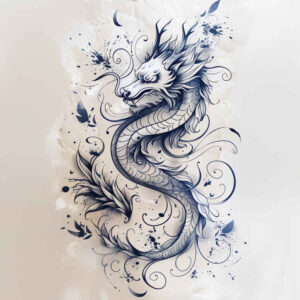 dragon-totem – tattoo design ideas free ai generated – spectral – for-ribs – Gallery: dragons-inkby-ai