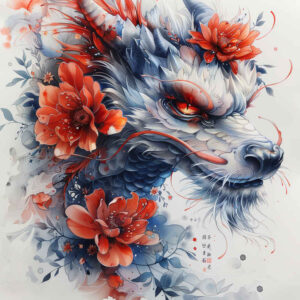 dragon-with-scales – tattoo design ideas free ai generated – haunting – for-temple – Gallery: dragons-inkby-ai