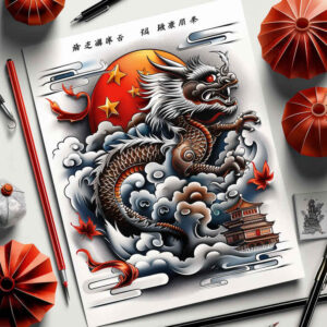 dragon-with-scales – tattoo design ideas free ai generated – void – for-shoulder – Gallery: dragons-inkby-ai