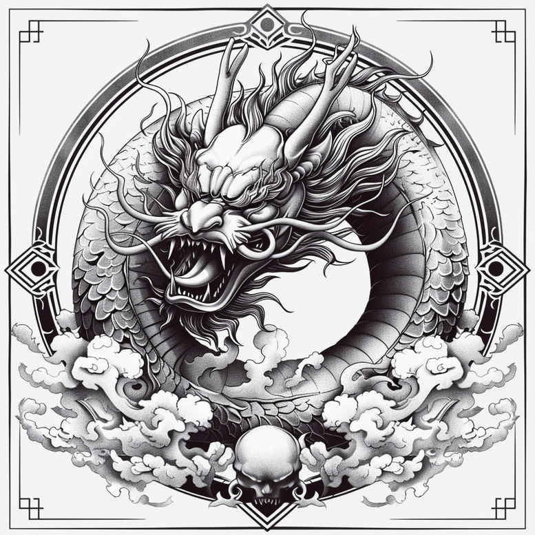 dragons – tattoo design ideas free ai generated – eerie – for-wrist-side – Gallery: dragons-inkby-ai