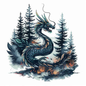 dragons – tattoo design ideas free ai generated – spectral – for-upper-thigh – Gallery: dragons-inkby-ai