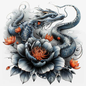 dragons – tattoo design ideas free ai generated – spine-chilling – for-thigh – Gallery: dragons-inkby-ai
