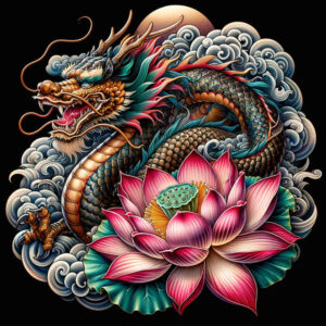 fire-dragon – tattoo design ideas free ai generated – supernatural – for-sternum – Gallery: dragons-inkby-ai