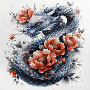 flying-dragon – tattoo design ideas free ai generated – mask – for-ankle – Gallery: dragons-inkby-ai