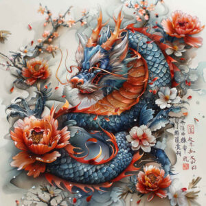 flying-dragon – tattoo design ideas free ai generated – moody – for-back-of-neck – Gallery: dragons-inkby-ai