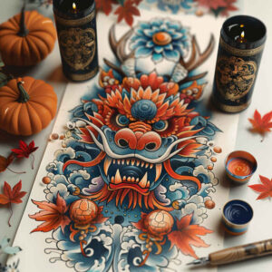 japanese-dragon – tattoo design ideas free ai generated – demonic – for-hip – Gallery: dragons-inkby-ai