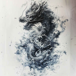 japanese-dragon – tattoo design ideas free ai generated – possessed – for-knee – Gallery: dragons-inkby-ai