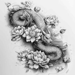 legendary-dragon – tattoo design ideas free ai generated – disturbing – for-upper-thigh – Gallery: dragons-inkby-ai