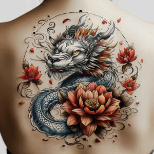 dragons tattoo design ideas true-to-life artistic detail shows resilience
