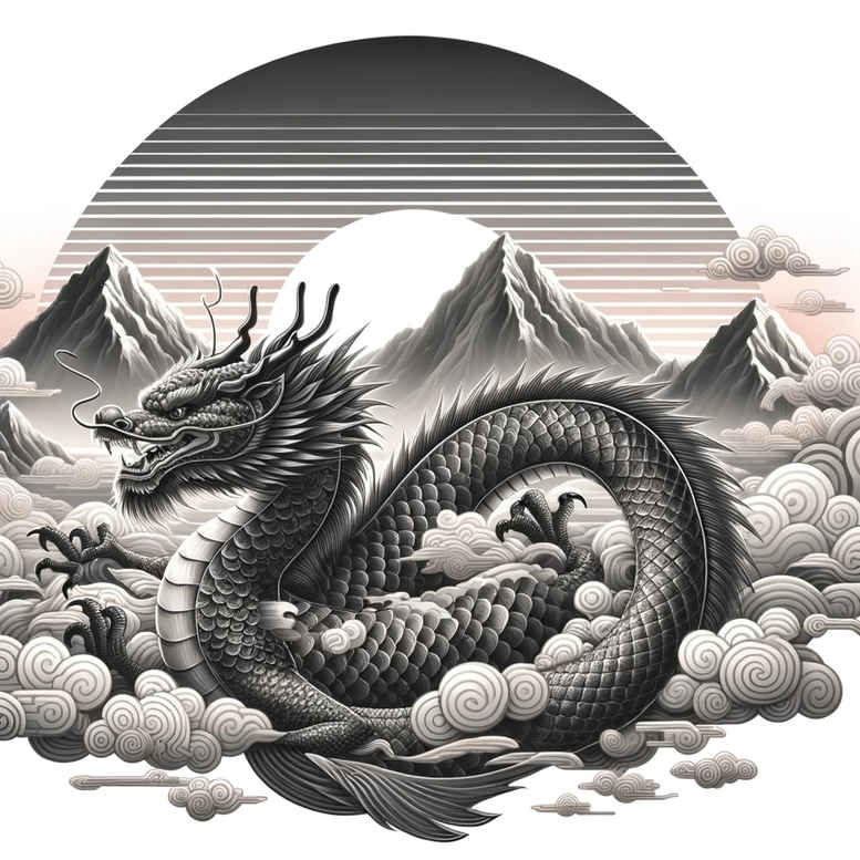 dragons tattoo design ideas Surrealism imaginative curved body endurance and power