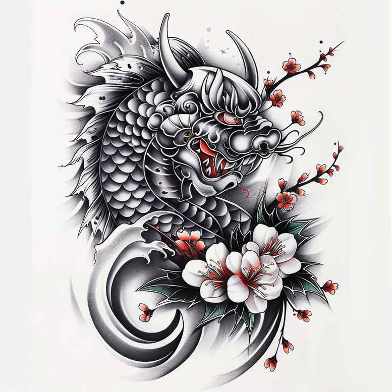 dragons tattoo design ideas clean lines curved body for upper chest