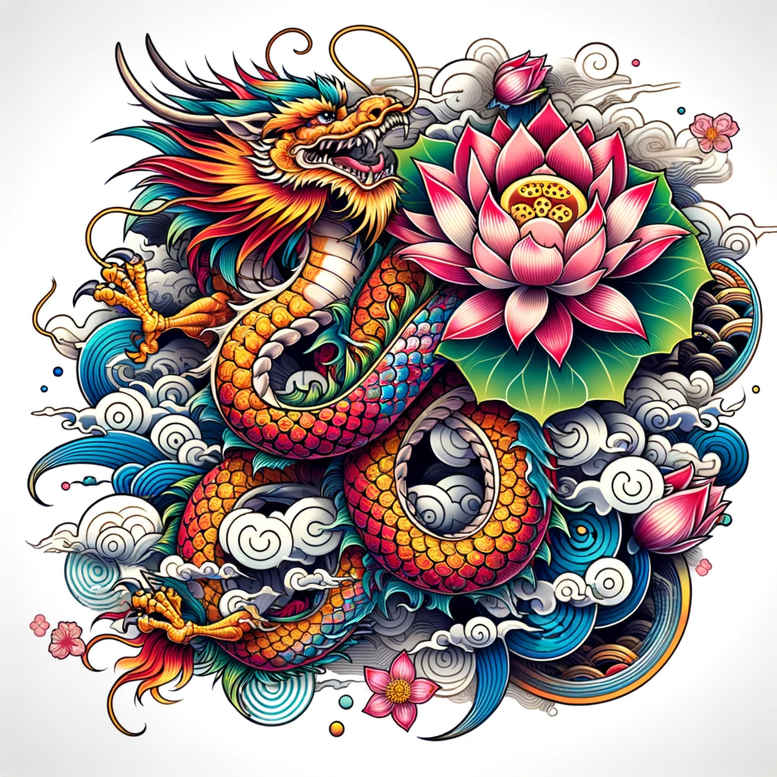 dragons tattoo design ideas Surrealism imperfect symmetry detailed anatomy for upper arm