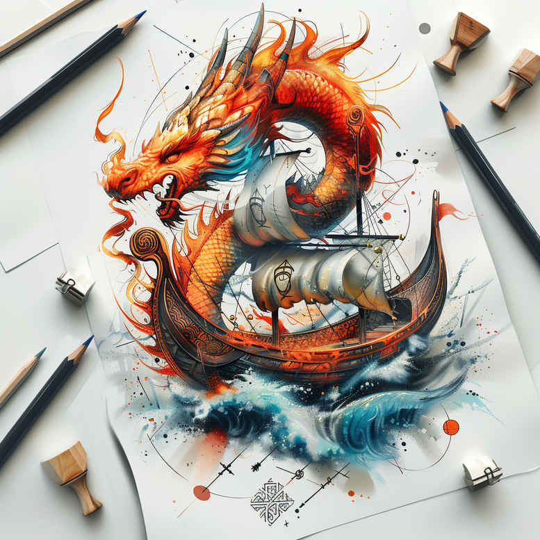 dragons tattoo design ideas Realism soft contrast detailed scales for hand
