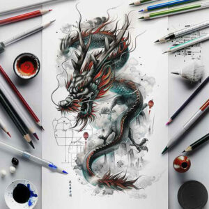 dragons tattoo design ideas atmospheric detailed scales for heel