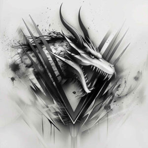 dragons tattoo design ideas Surrealism dreamscape detailed scales symbol of courage