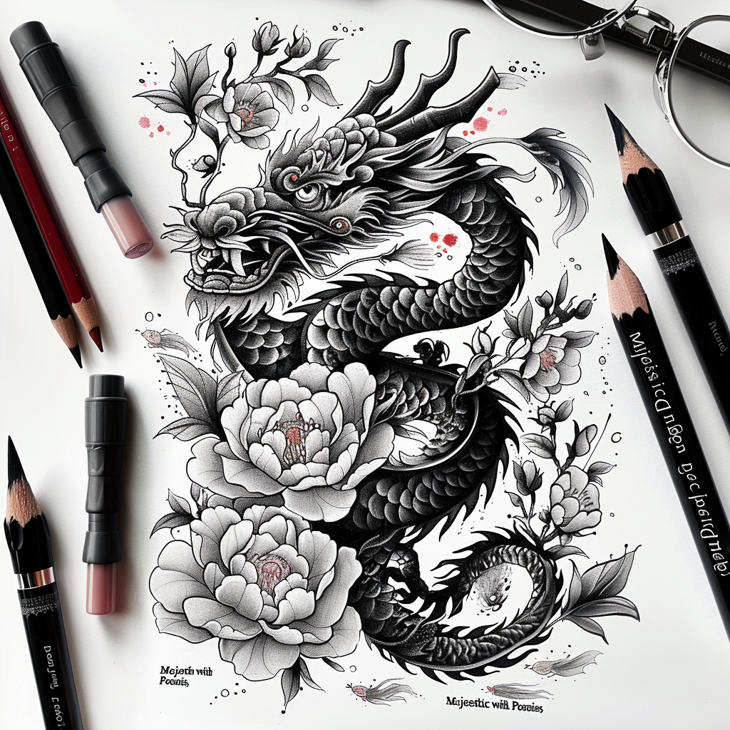 dragons tattoo design ideas glossy detailed scales symbol of determination