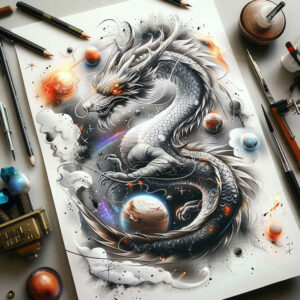 dragons tattoo design ideas Surrealism otherworldly detailed texture represents resilience