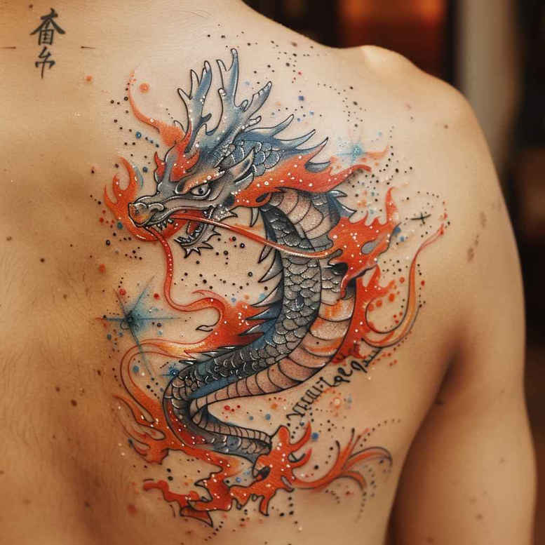dragons tattoo design ideas Surrealism psychic energy dynamic for behind ear