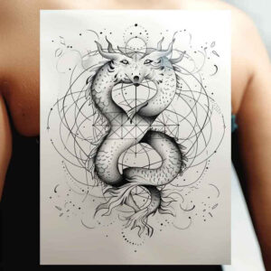 dragons tattoo design ideas Surrealism translucent layers dynamic for outer arm
