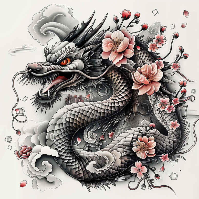 dragons tattoo design ideas Surrealism metamorphosis fantasy art embodying resilience