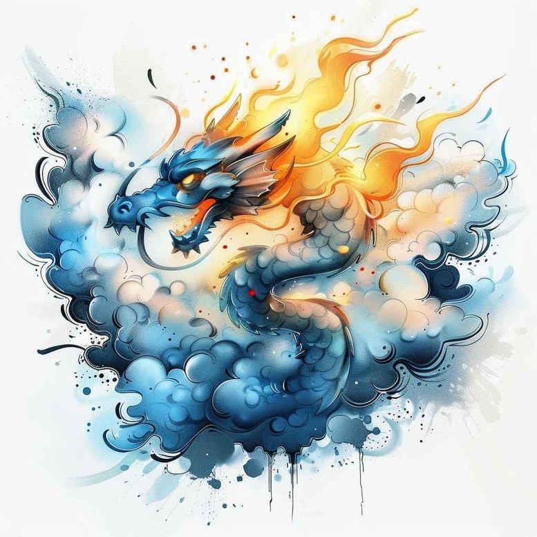 dragons tattoo design ideas Realism full detail fantasy creature for palm