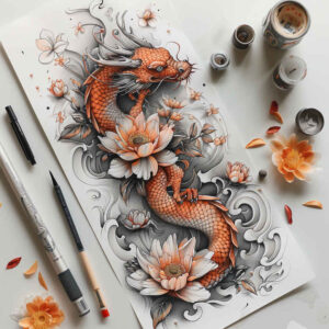 dragons tattoo design ideas abstract fantasy for arm